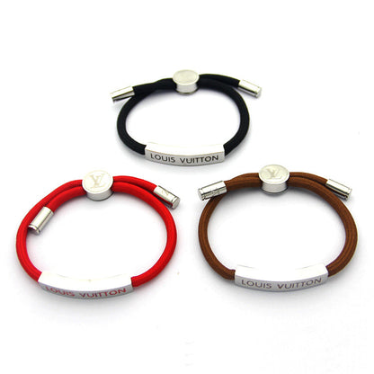 LVB91 Fashionable red rope stainless steel lock Bracelet   Jewelry