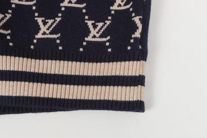 LVC032 New men's and women's high-quality knitted sweaters, jacquard sweaters, baseball jackets, retro American sports style clothing
