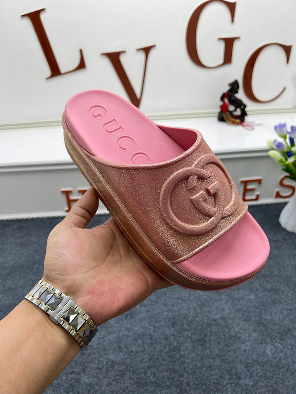 YGS0 Women Leather Slippers 35-41 Shoes with Box