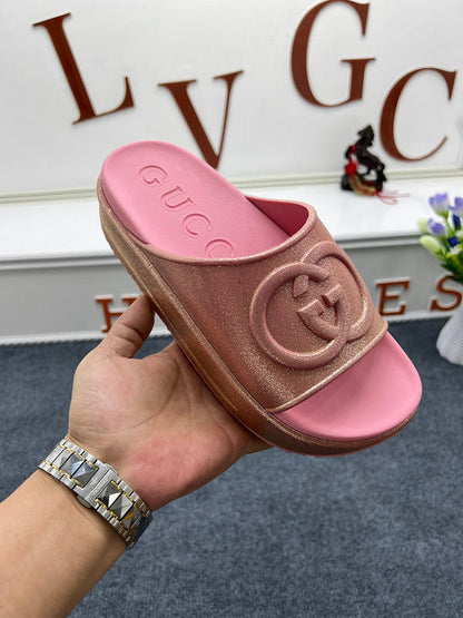 YGS0 Women Leather Slippers 35-41 Shoes with Box