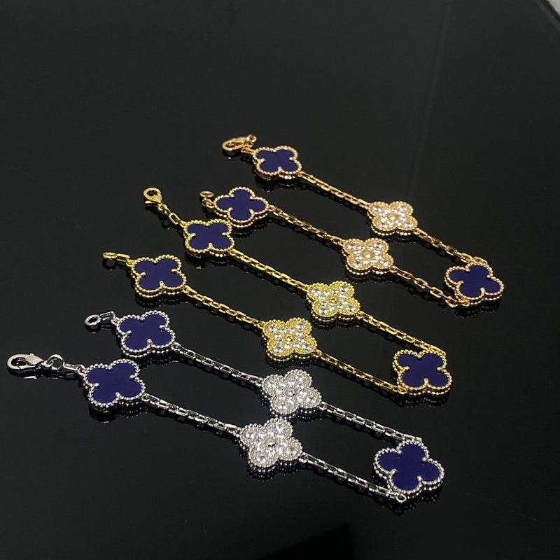 AVSB12  Multifaceted diamond lapis lazuli bracelet  jewelry