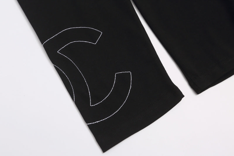 CHC01 New women's autumn and winter pure cotton long sleeved base embroidered clothing