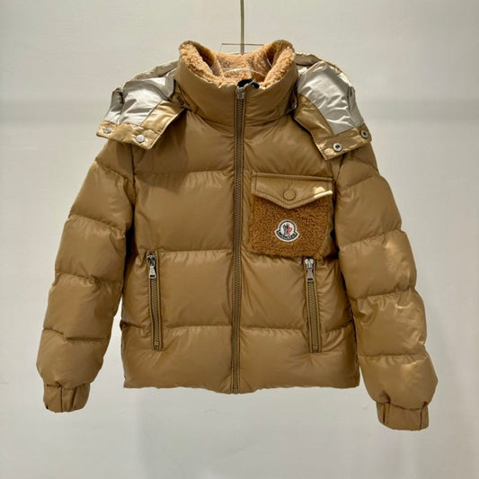 043023  Men's and women's lamb wool collar pocket decoration down   kids  jacket clothes