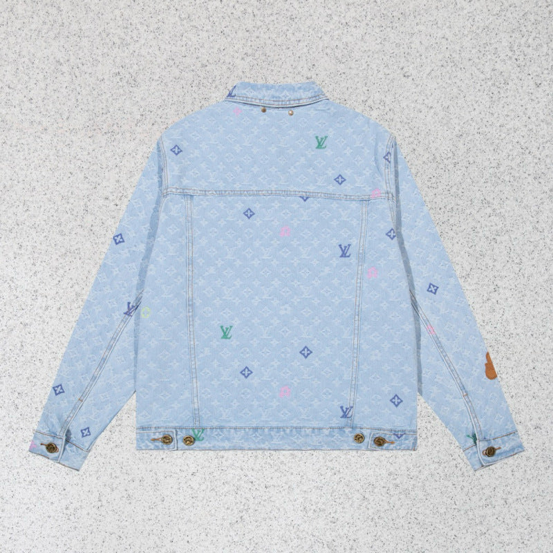 LVC020   New high-quality spring and autumn men'sand women’s jacket denim jacket clothes