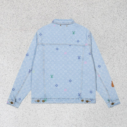 LVC020   New high-quality spring and autumn men'sand women’s jacket denim jacket clothes