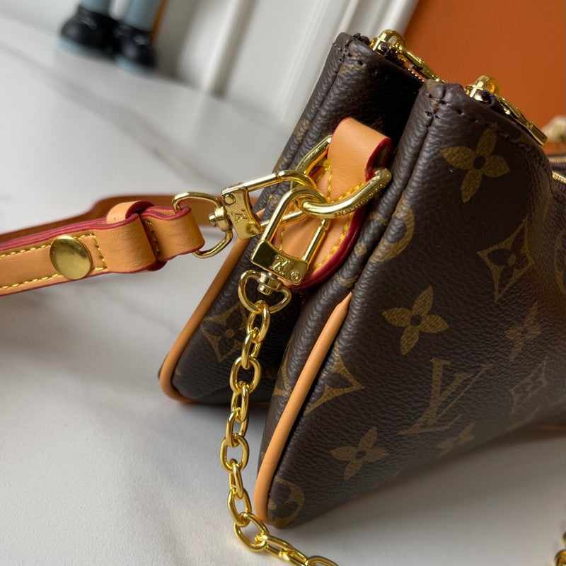 LLP08 Leather bag 24.5-13.5-6.5CM Denim Bags