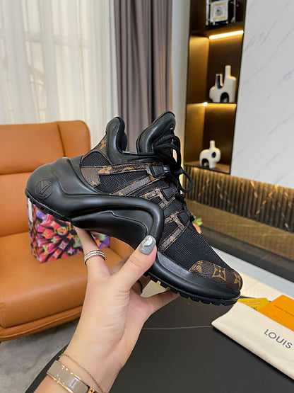 OLS29 Leather Women 5.5CM Shoes 35-42 with box