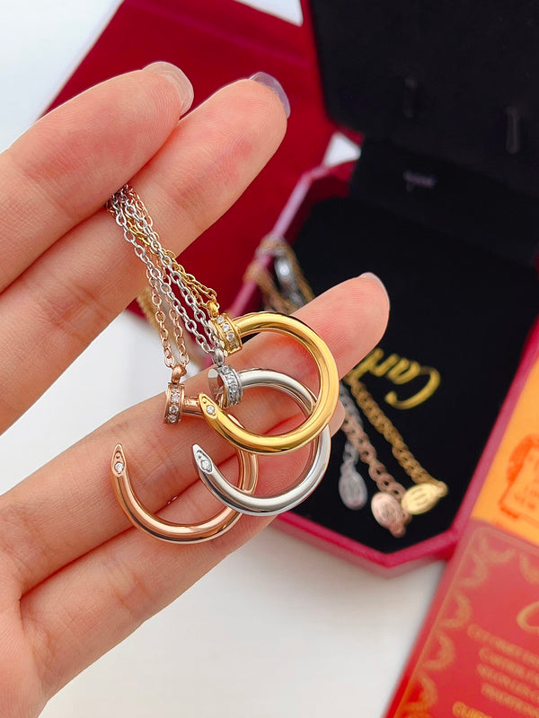 X676  Titanium steel nail necklace jewelry