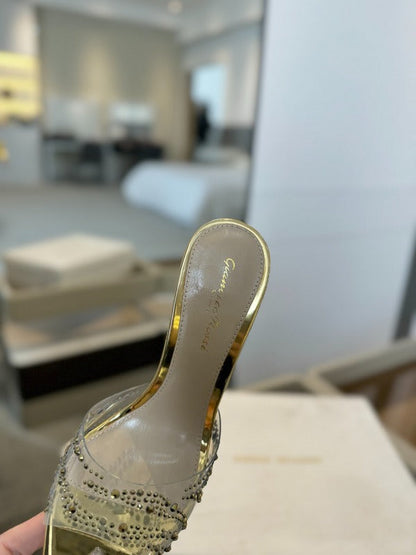 MBGS2 Leather 8.5CM 10.5CM Slippers Size 35-41 Shoes with Box