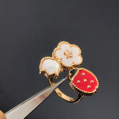 AVSR4  New ladybug ring jewelry