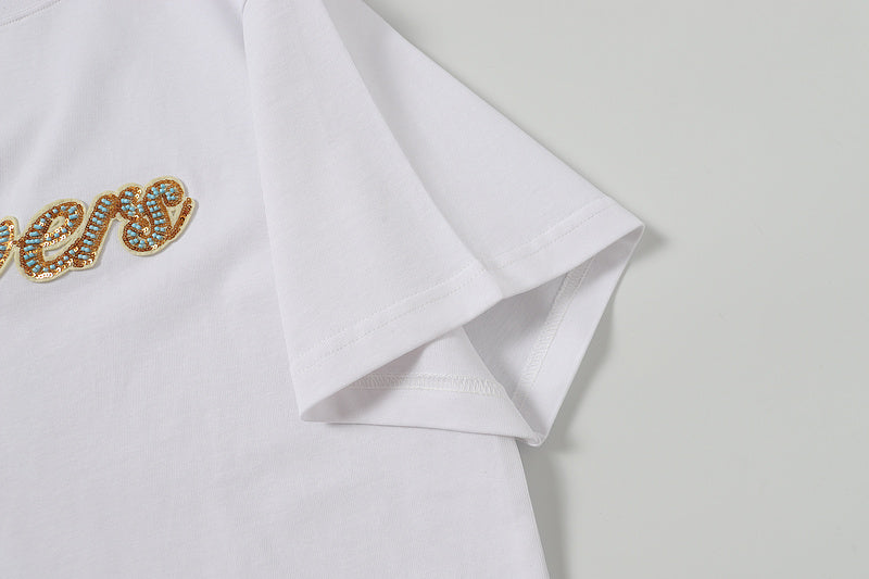 LVC012  Men's and women's summer short-sleeved T-shirt clothes