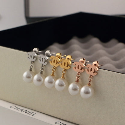 CHE3 man-made Pearl Earrings women earring gift  Jewelry