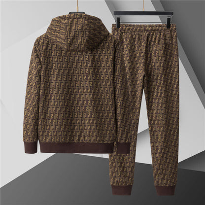 FDC16 New men's spring and autumn thin style outerwear+long pants pure cotton casual suit clothing