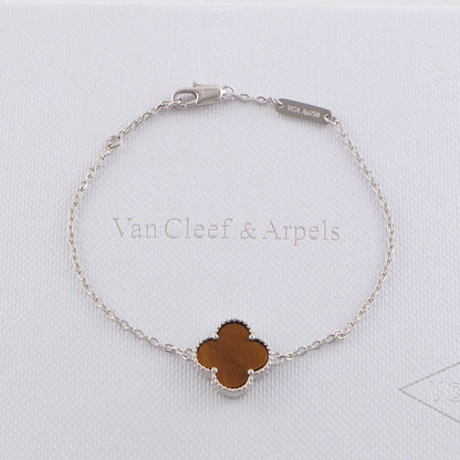 VAB1 4 Clover Bracelet single flower steel braceletabout 17cm+4cm extra   Jewelry