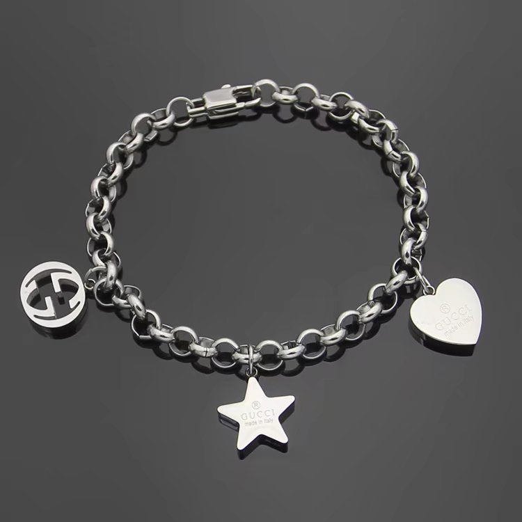 GB04  Women's Heart Star Bracelet Jewelry