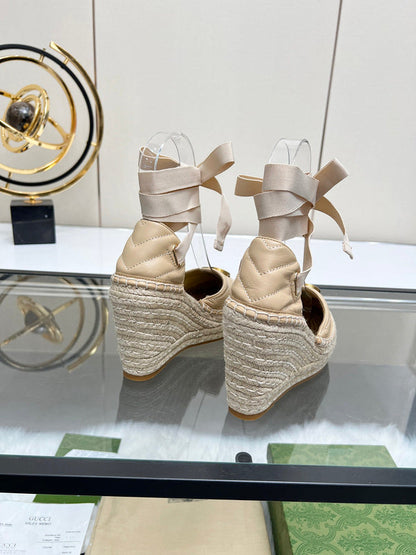 OGS38 Leather Women Heel shoes 35-42 With box