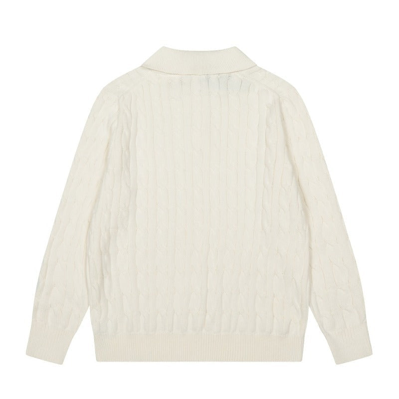 LFC5 New men's and women's spring and autumn collared sweaters, sweater base clothes