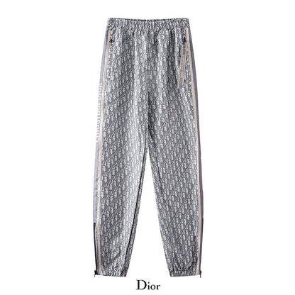 DIC75   Men's and women's jacquard craft casual pants