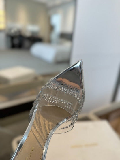 MBGS2 Leather 8.5CM 10.5CM Slippers Size 35-41 Shoes with Box