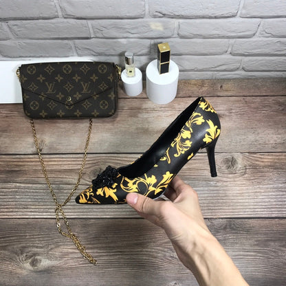 MVS7 Leather shoes women 7.0CM heel with all packaging