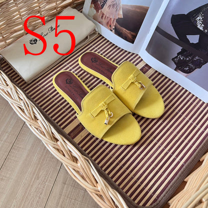 MJLS8 Leather Women Slipper Size 35-41 Shoes with box