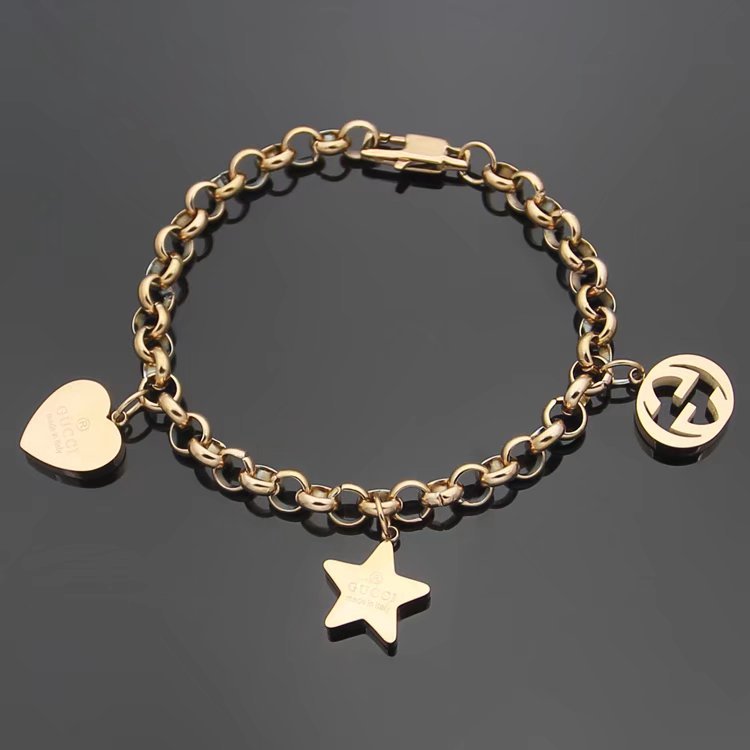 GB04  Women's Heart Star Bracelet Jewelry