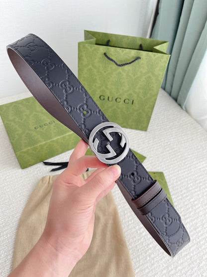 GBL1 Real leather 3.7CM 95-125CM Belt with all packing