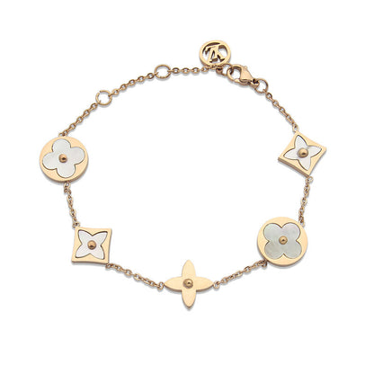 LVB88 316L steell gold plated bracelet flower shell bracelet   Jewelry