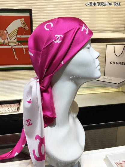 XCC24 Silk satin 90-90CM scarf