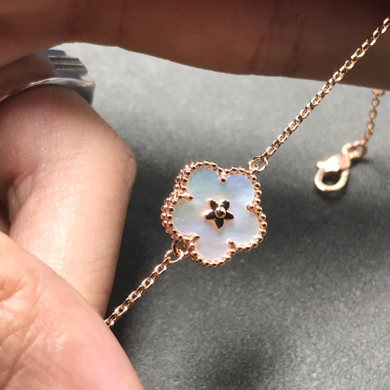 AVSB13  New plum and white shell bracelet jewelry