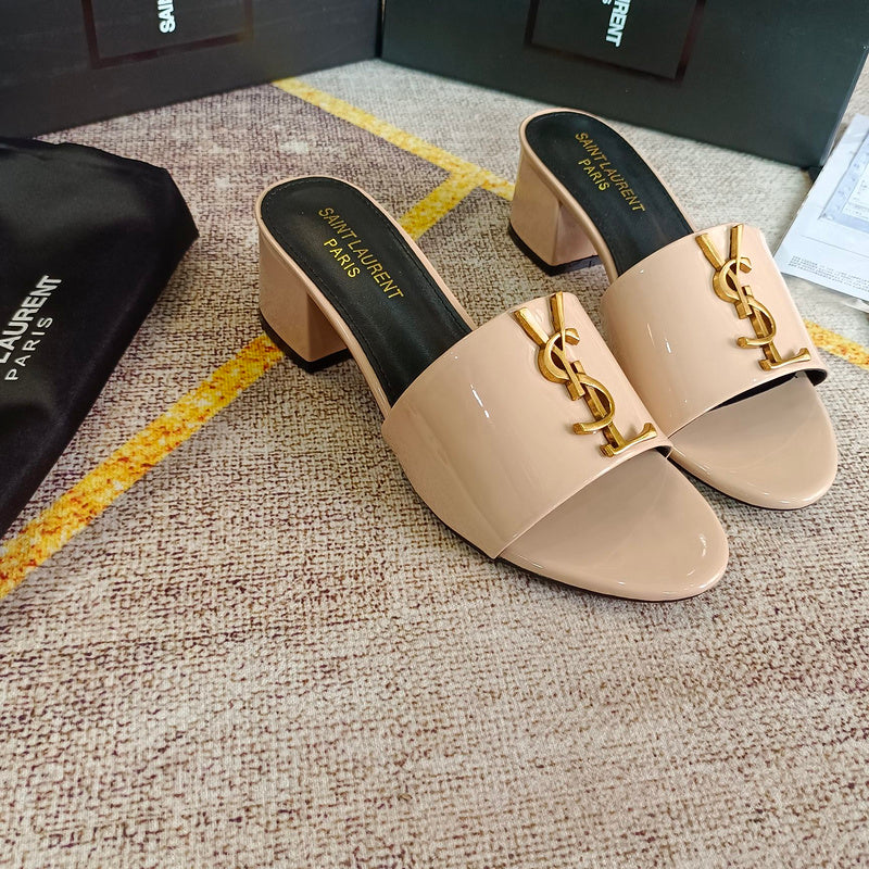 MJYS3 Leather 6.0CM Slippers Size 35-42 Shoes with Box