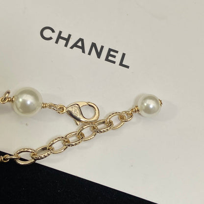 CHB50   Women's Double C Hollow Pearl Bracelet Jewelry