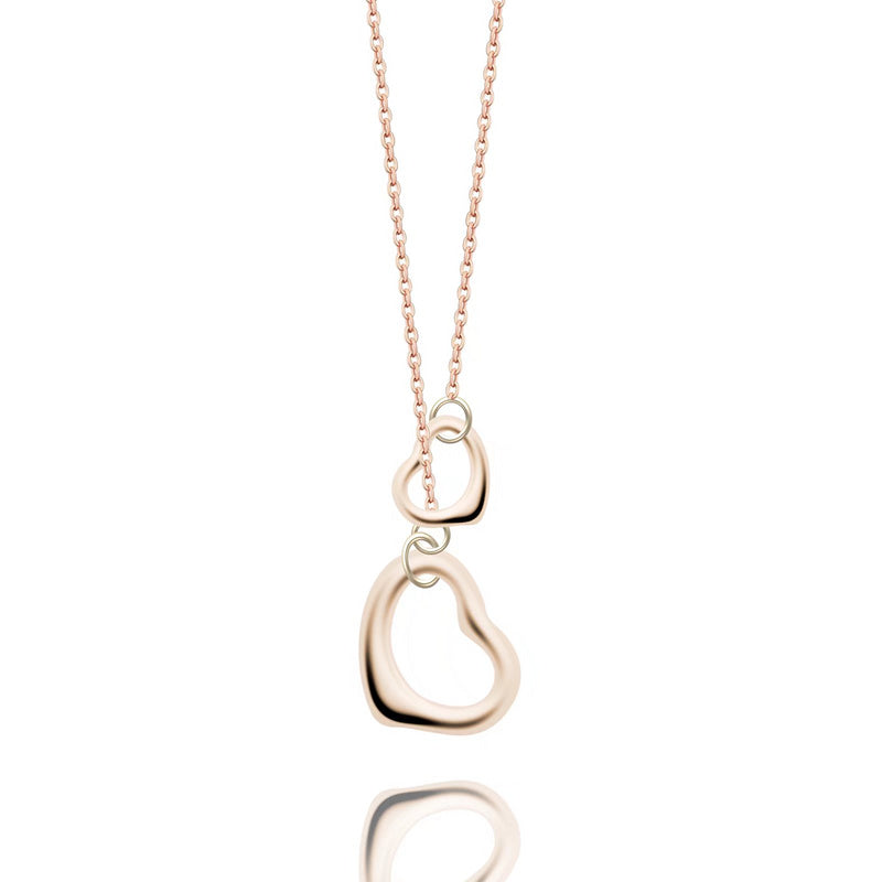 TN026   Women's heart-shaped stainless steel necklace jewelry