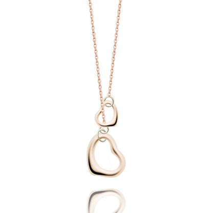 TN026   Women's heart-shaped stainless steel necklace jewelry