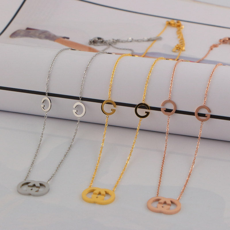 GCN7 Necklace 316L steel plating gold wonderful gift silver/Gold/rose necklaces Jewelry