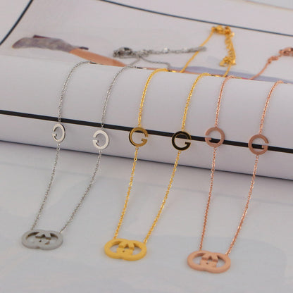 GCN7 Necklace 316L steel plating gold wonderful gift silver/Gold/rose necklaces Jewelry