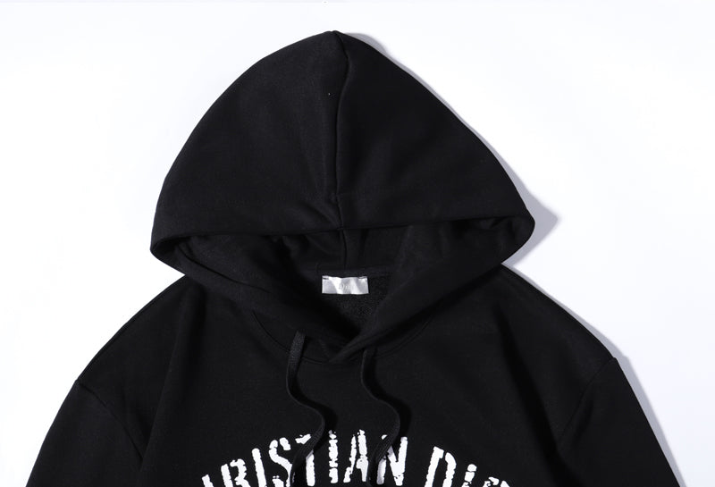 DIC86  Men's and women's slogan LOGO printed hooded sweatshirt