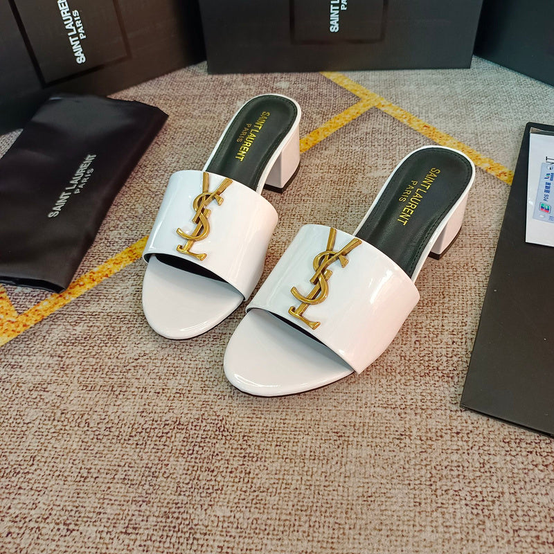 MJYS3 Leather 6.0CM Slippers Size 35-42 Shoes with Box