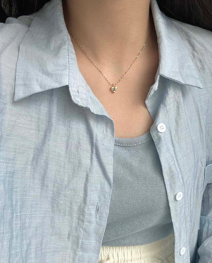 X596   Women's heart-shaped drip necklace jewelry