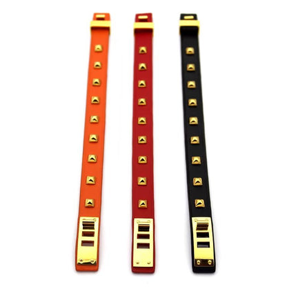 HB04   Women's rivet leather bracelet jewelry