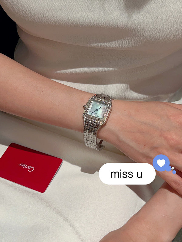 CW81 Women's Double-row Diamond Watch 27*37mm