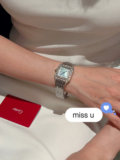 CW81 Women's Double-row Diamond Watch 27*37mm