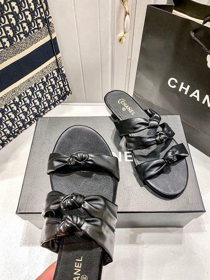 MBCS1 Leather Slippers Size 35-41 Shoes with Box