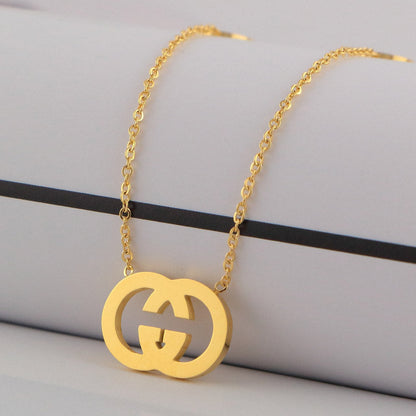 GCN7 Necklace 316L steel plating gold wonderful gift silver/Gold/rose necklaces Jewelry
