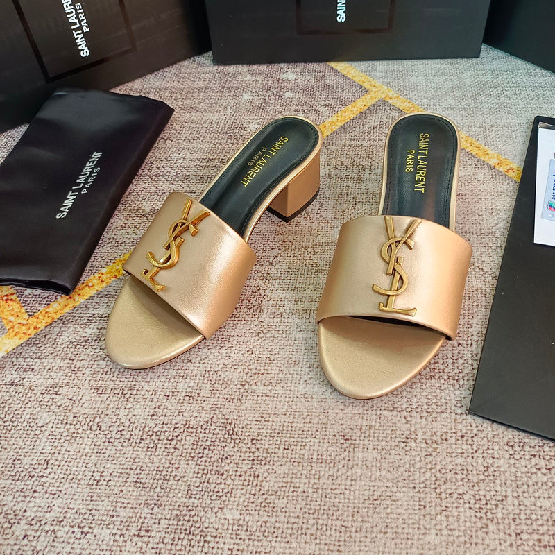 MJYS3 Leather 6.0CM Slippers Size 35-42 Shoes with Box