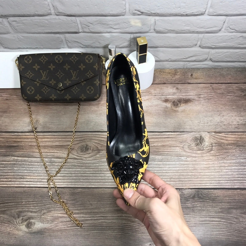 MVS7 Leather shoes women 7.0CM heel with all packaging