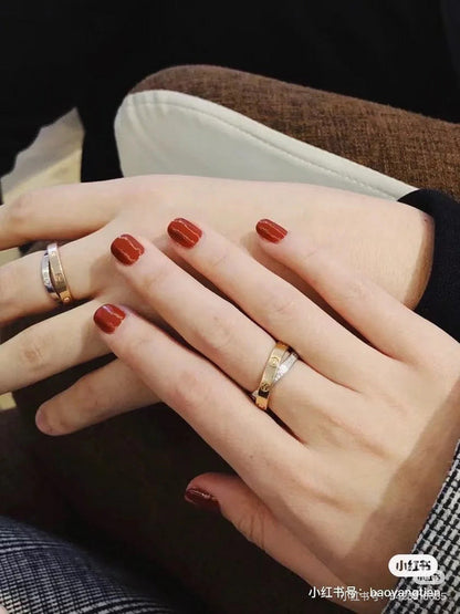 J133  Double-ring jewelry for both men and women