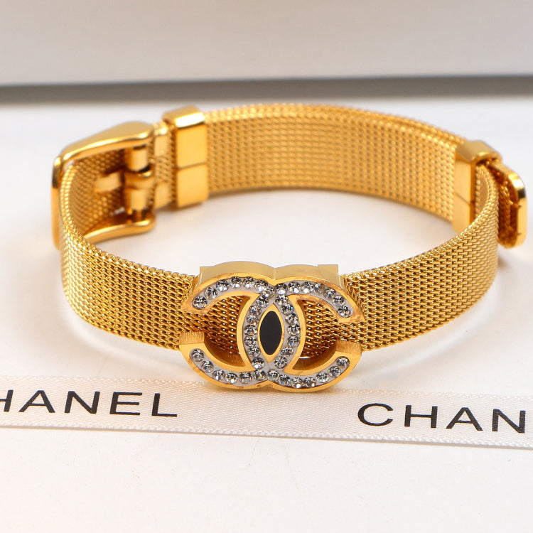 CB18 316L steel and crystal with 18K gold plated  Jewelry