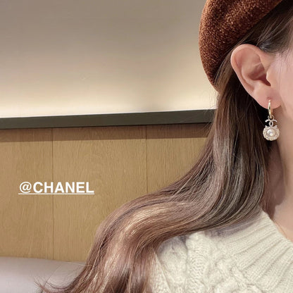 A644   Women's pearl hook earrings jewelry