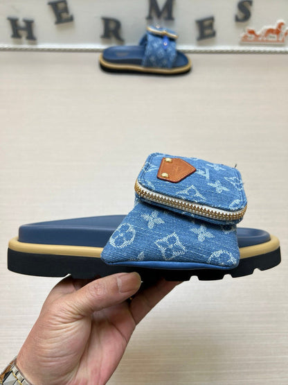 YLS5 Leather Slippers Size 36-45 Shoes with Box